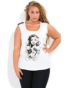 Tattoo Chic Graffiti Top by City Chic
