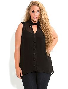 Metal Tips Shirt by City Chic