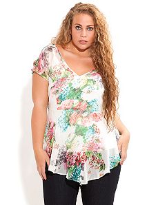 Hi Lo Hyacinth Top by City Chic