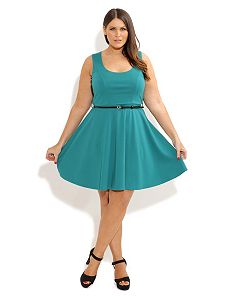 Bow Back Skater Dress by City Chic