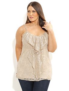 Strappy Lace Top by City Chic