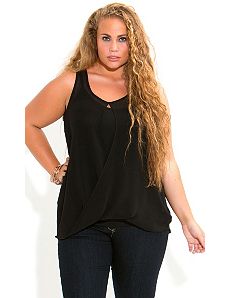 Draped Hem Top by City Chic