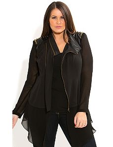 Super Stud Drapey Jacket by City Chic