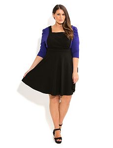 Pinafore Skater Dress by City Chic