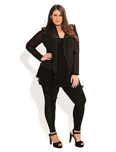 Side Weave Leggings by City Chic