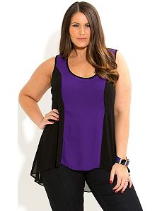 Hi Lo Splice Top by City Chic