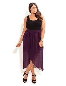 Divine Hi Lo Skirt by City Chic