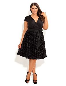Petal Posey Wrap Dress by City Chic