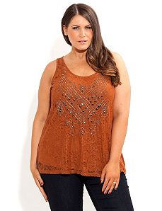 Beaded Tribe Lace Top by CityChic