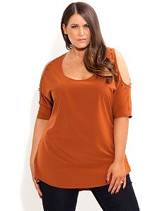 Simply Studs Top by City Chic