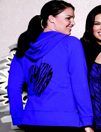 Plus Size Sequin Animal Hoodie by Lane Bryant