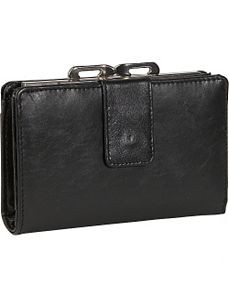 Distressed Leather Framed French Purse by Budd Leather