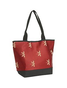 Signature Tote Dragonfly Garnet by Sally Spicer