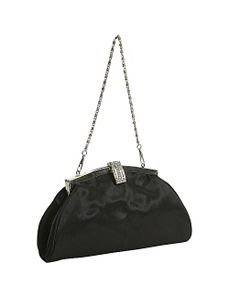 Elegant Clutch with Rhinestone Clasp