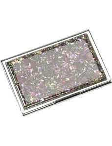 Mother of Pearl Business Card Case by Budd Leather