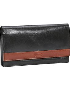 Women's Flip Top Sleek Leather Wallet by Leatherbay