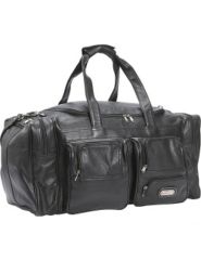 Globe Trotter Leather Duffel by Leatherbay