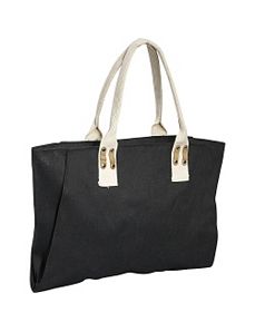 Jute Canvas Tote by Earth Axxessories