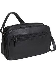 Double Zip Organizer Handbag by Derek Alexander Leather