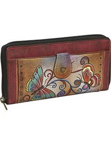 Ladies Clutch Wallet-Henna Butterfly by Anuschka