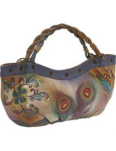 Large Rouched Hobo: Collage by Anuschka