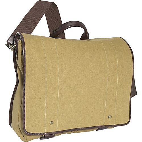 KHAKI CANVAS W/CAFE TRIM