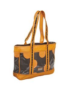 Free Spirit Leather/Coated Print Tote by Hadaki