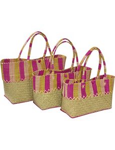 Nested Straw Totes by Earth Axxessories