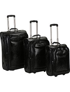 Crocodile 3 Piece Luggage Set by Rockland Luggage