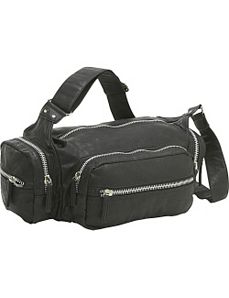 Alexandria  Zipper Trim Shoulder Bag by Ashley M