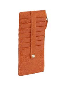 Lizard Print Credit Card Stacker Wallet by Budd Leather