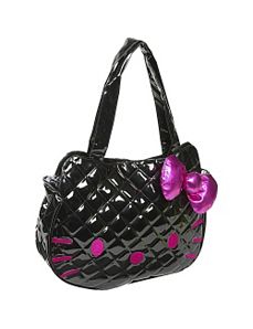 Hello Kitty Black Quilted Face Bag by Loungefly