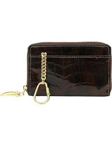 Antique Croco Zip/Coin/Card/Key by TUSK LTD