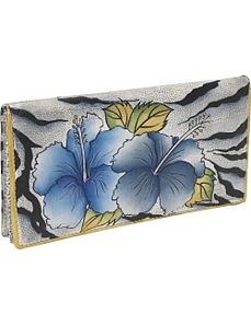Ladies 2 Fold Slim Wallet - Wild Hibiscus by Anuschka
