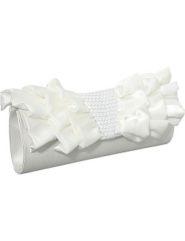 E/W Flap w/Ruffle & Sequin Clutch by Jessica McClintock