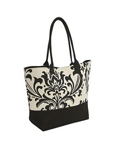 Damask Canvas Tote by Earth Axxessories