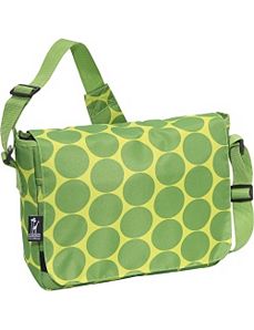 Big Dots Green Kickstart Messenger Bag by Wildkin