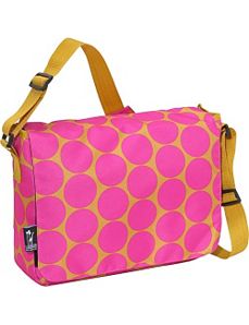 Big Dots Hot Pink Kickstart Messenger Bag by Wildkin