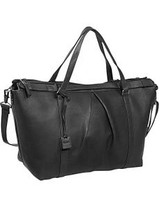 Pleated Ziptop Shoulder Bag by Clava