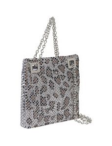Animal Print Double Chain Metal Mesh Bag by Savanna