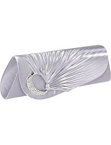 Side Pleat Ring Jewel Clutch by Magid