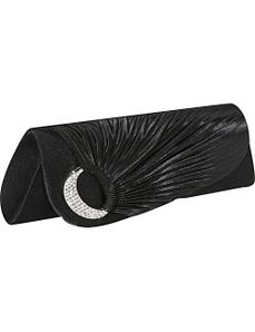 Side Pleat Ring Jewel Clutch by Magid