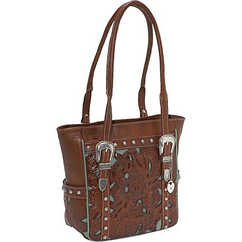 ANTIQUE BROWN W/ TURQ ACCENTS