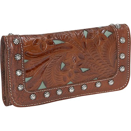 ANTIQUE BROWN W/ TURQ ACCENTS