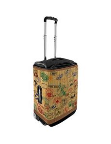 Large Luggage Cover - Travel Stamps by CoverLugg