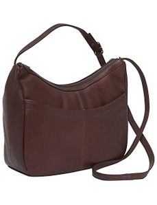 Top Zip Hobo With Front Open pocket by David King & Co.