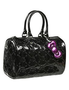 Hello Kitty Black Embossed City Bag by Loungefly