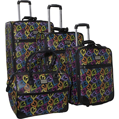 BLACK W/ MULTI COLOR HEARTS