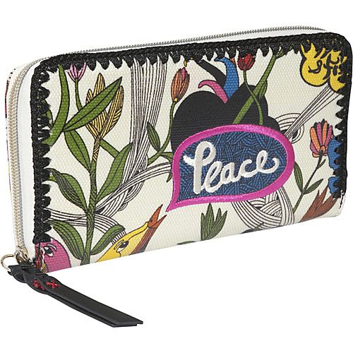 WHITE PEACE PRINT NYLON