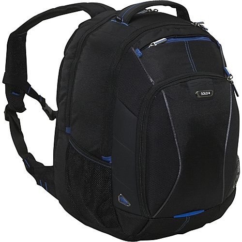 BLACK WITH BLUE TRIM